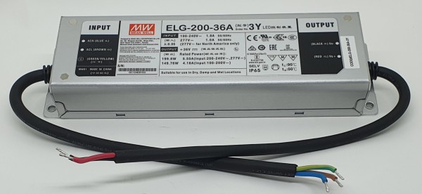 LED ballast DC36V 5,55A MeanWell ELG-200-36A-3Y