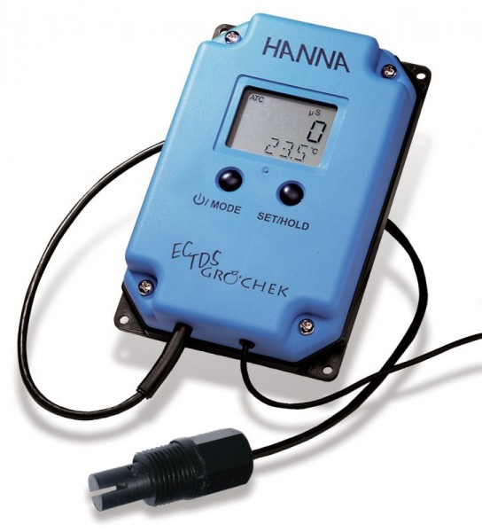 Hanna Leitwert EC/TDS/°C-Monitor bis 3999 µS mit Elektrode, ATC - EC/TDS GRO'CHEK